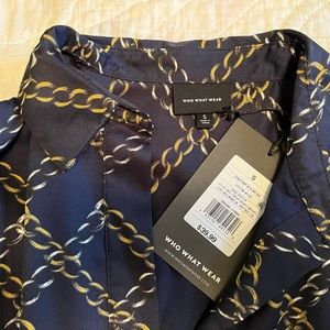 NWT navy shirt dress with tie waist